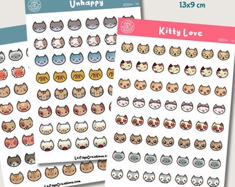 Planner sticker sheet &quot;Journaling Emokitty&quot;