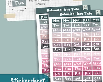 Day Tabs for &quot;Hobonichi Cousin&quot;
