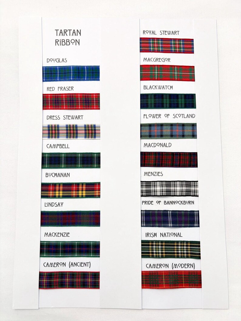 Personalised Tartan wedding garter: Embroidered names & personalised gift box. Hand crafted in Scotland image 11