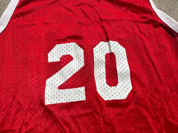 Vtg 70s Russell Athletic #20 Mesh Basketball Jers… - image 3