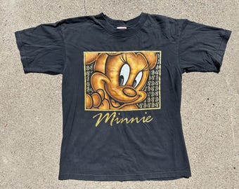 Vtg 90s Walt Disney Minnie Mouse Graphic Printed T-Shirt