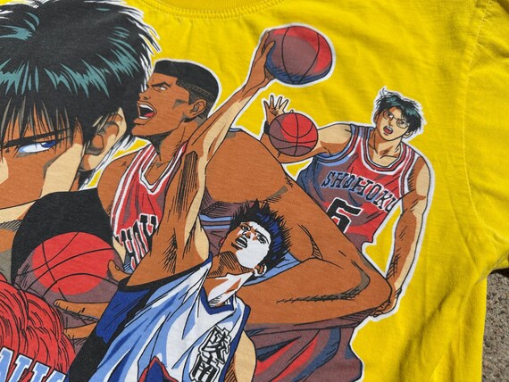 Vtg 90s Slam Dunk Japanese Anime All Over Print **kids XL** T