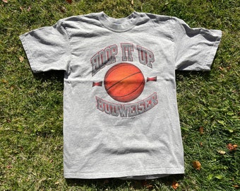 Vtg 1998 Budweiser Hoop It Up Printed T-Shirt