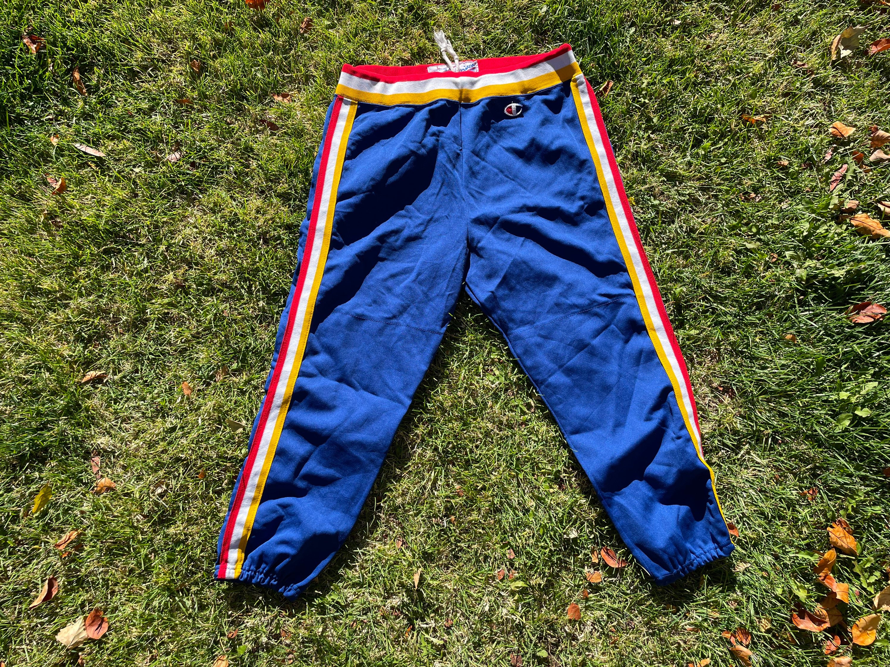 Vtg 80s Champion Nylon Warmup Pin 