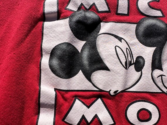 Vtg 90s Wald Disney Mickey Mouse Graphic Printed Lightweight Crewneck Sweatshirt View 3