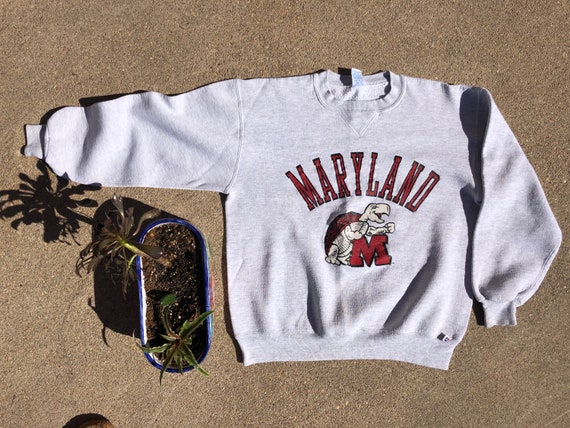Vintage Maryland Terrapins Russell Athletic Crewne