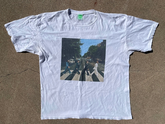 2005 The Beatles Abbey Road XL Printed T-Shirt - Gem