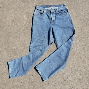 Vtg 90s Tommy Hilfiger Big Flag Mom Jeans