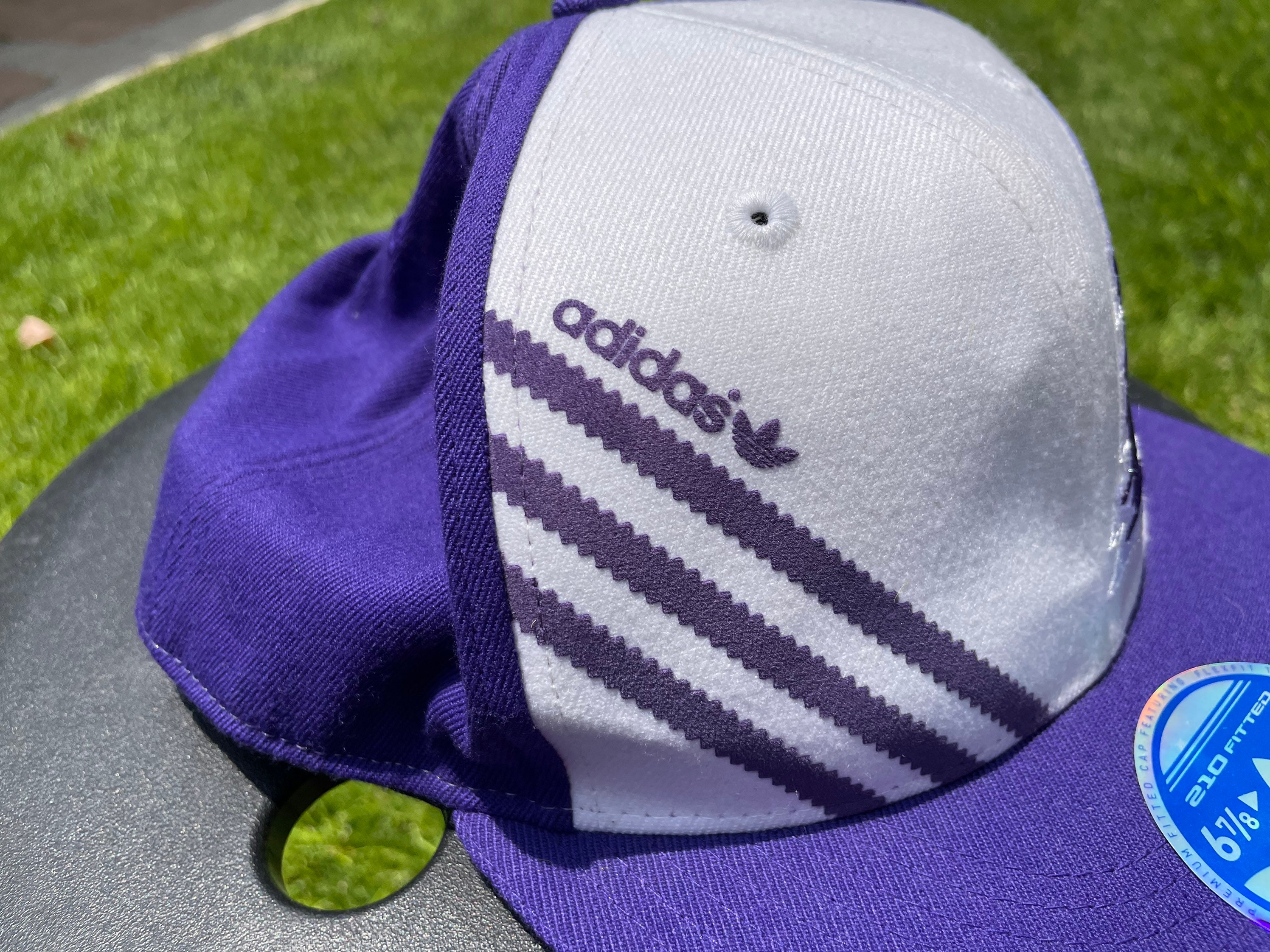 Vtg Y2K NBA Los Angeles Lakers Adidas Flex Fit Flat Bill Hat