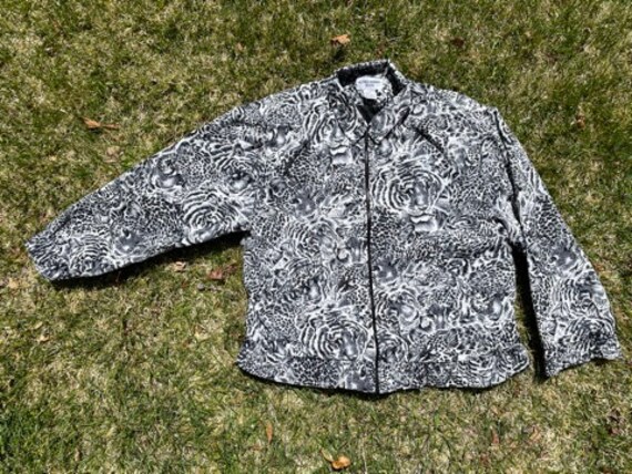 Vtg 90s All Over Print Leopard Design Lightweight… - image 1
