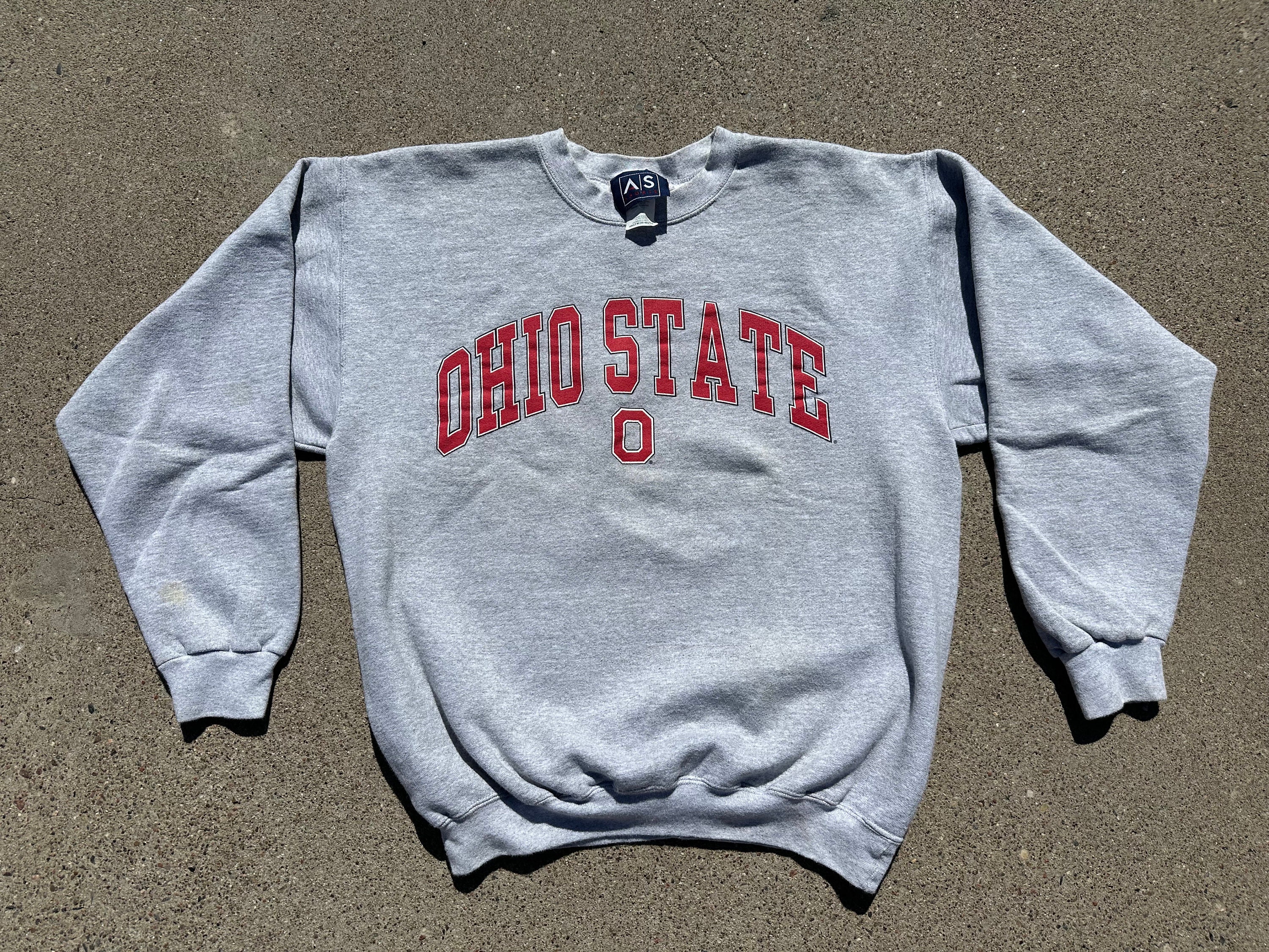 Nike Mens 2XL Spell Out Ohio State University Hockey Long Sleeve T