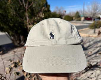 Vtg 90s Ralph Lauren Polo Leather Clasp Hat
