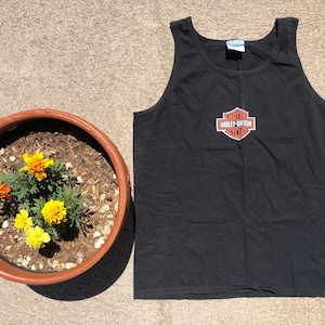 Vintage 90s Harley Davidson Motorcycles Front and Back Printed Tank Top