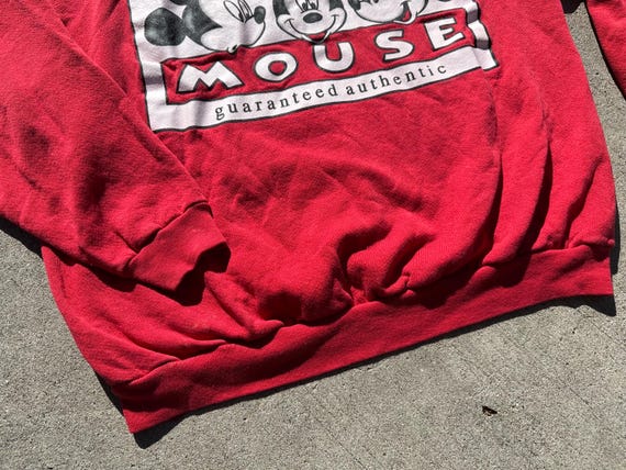 Vtg 90s Wald Disney Mickey Mouse Graphic Printed Lightweight Crewneck Sweatshirt View 5