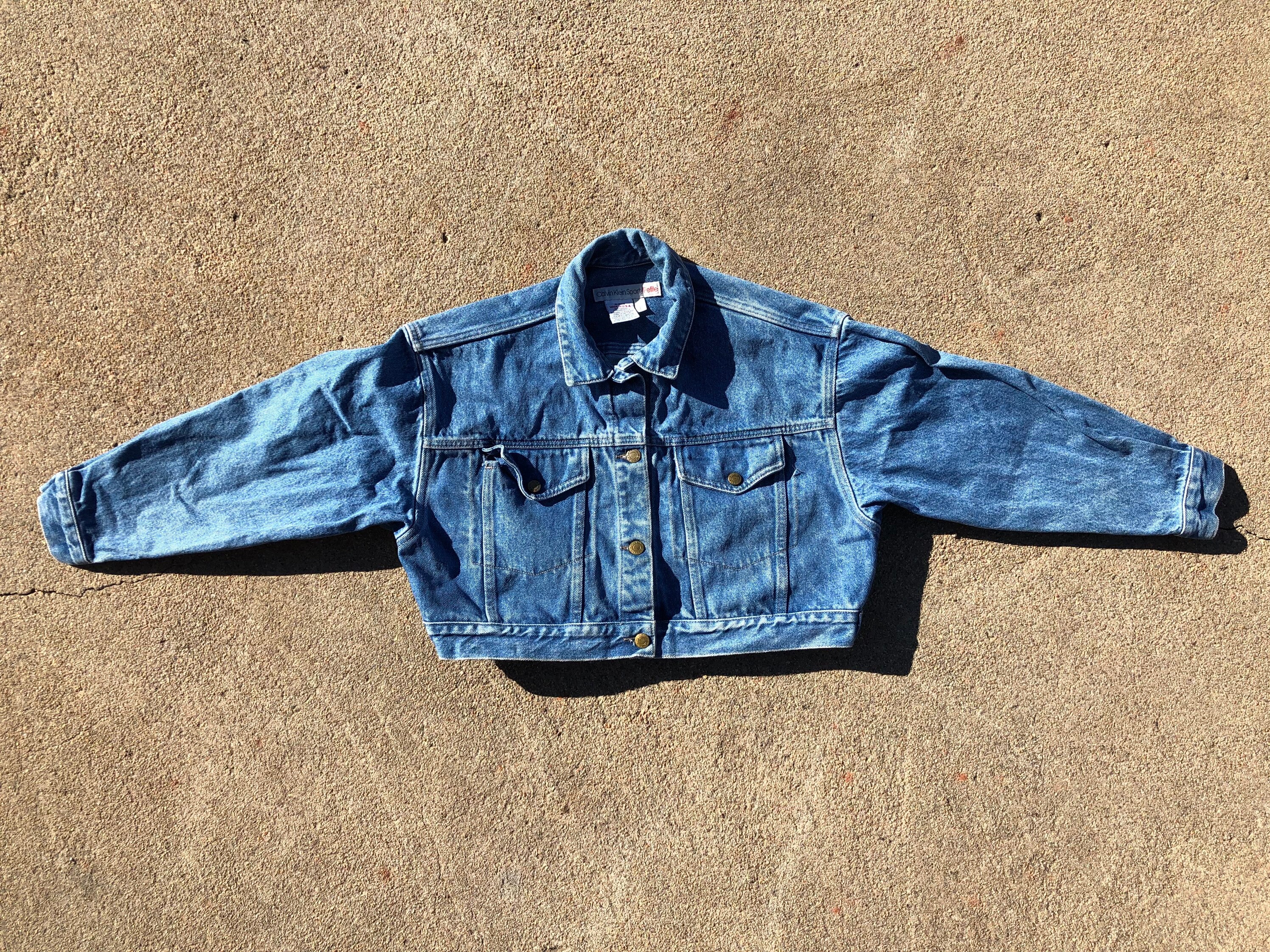 calvin klein blue denim jacket