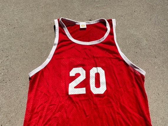 Vtg 70s Russell Athletic #20 Mesh Basketball Jers… - image 4