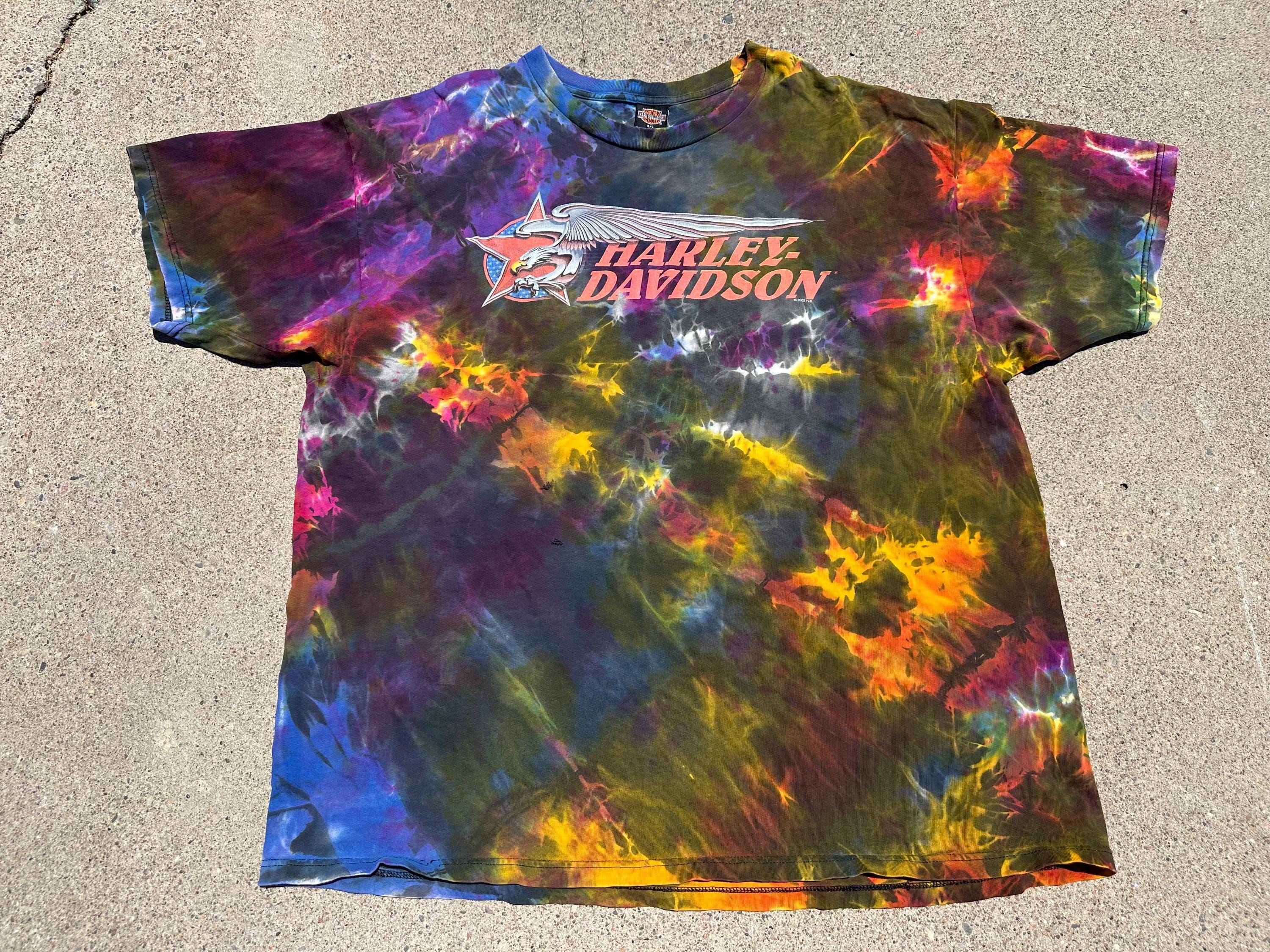 トップス HARLEY DAVIDSON / 90's USA tie dye T Tie Dye Vintage Harley Davidson Shirt - Etsy