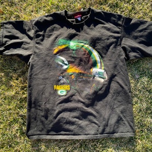 Vtg Y2K NFL Green Bay Packers 3D Printed T-Shirt