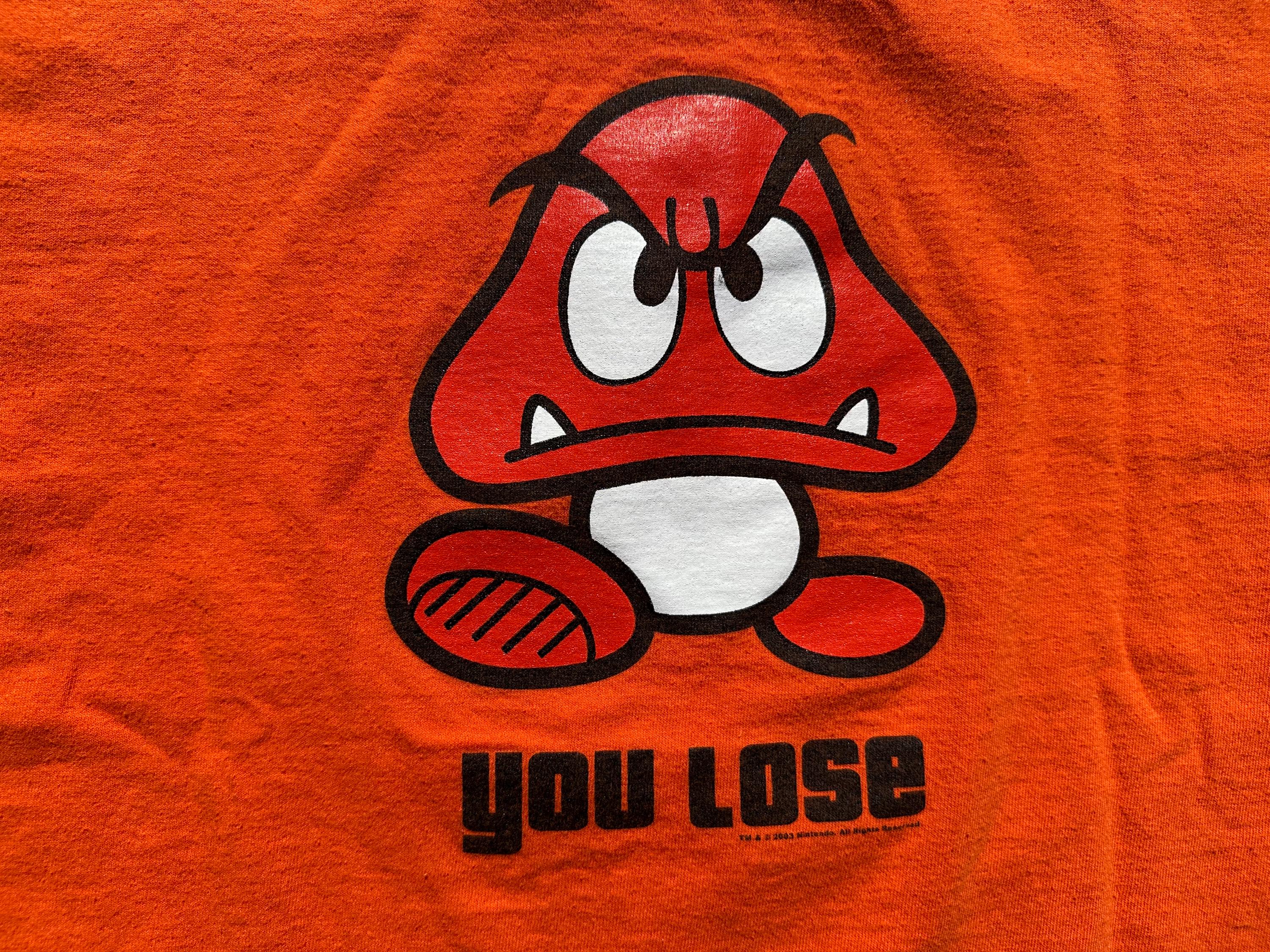 Vtg 2003 Super Mario Bros Goomba “you Lose” Graphic Printed T-shirt - Etsy
