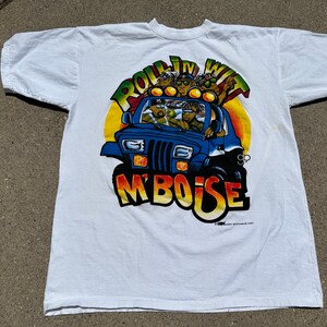 Vtg 1993 &quot;Rollin Wit M&#39;Boise&quot; Large Graphic Single Stitch Printed T-Shirt