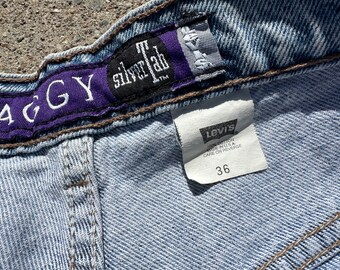 Vtg 90s Levi's Silver Tab Baggy Denim Jorts / Size 36 - Etsy