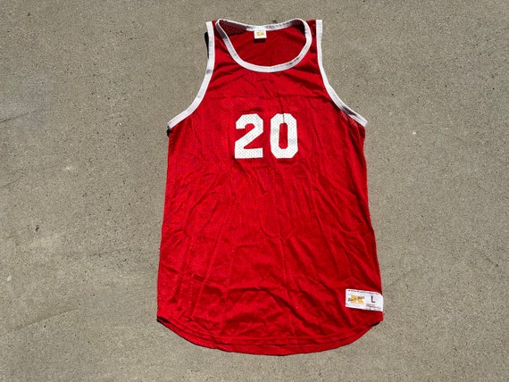 Vtg 70s Russell Athletic #20 Mesh Basketball Jers… - image 1