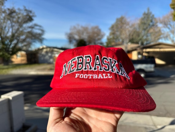 Vtg 90s NCAA Nebraska Cornhusker Stitched Spell Out Strap Back
