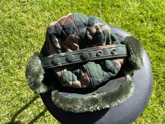 Vtg 90s Thinsulate Camouflage Trapper Hat / Youth… - image 4