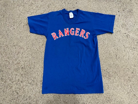 Vtg 90s MLB Texas Rangers Majestic V-Neck Basebal… - image 1