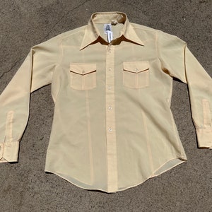 Vtg 70s-80s Kennington Long Sleeve Shear Button Down Shirt image 1