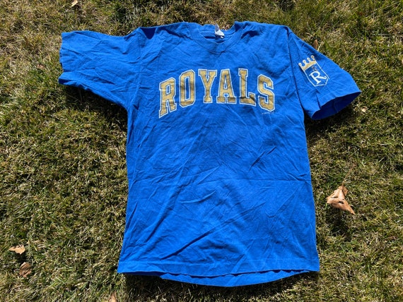 Vtg 1996 MLB Kansas City Royals Spell Out Printed T-shirt 