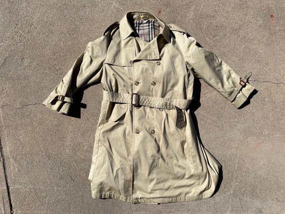 Vtg 70s - 80s Burberry Trench Coat Made in Poland