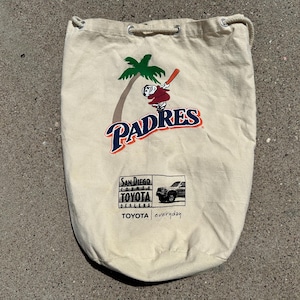 VTG 90er Jahre MLB San Diego Padres Kordelzug Einkaufstasche
