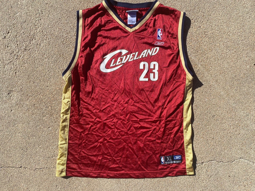 LeBRON JAMES  Cleveland Cavaliers 2003 Home Reebok Throwback NBA  Basketball Jersey
