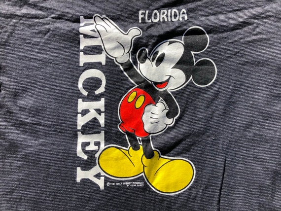 Vtg 90s Disney Mickey Mouse Single Stitch Printed… - image 2