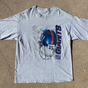 Y2K NFL New York Giants 3-D Graphic Printed T-Shirt