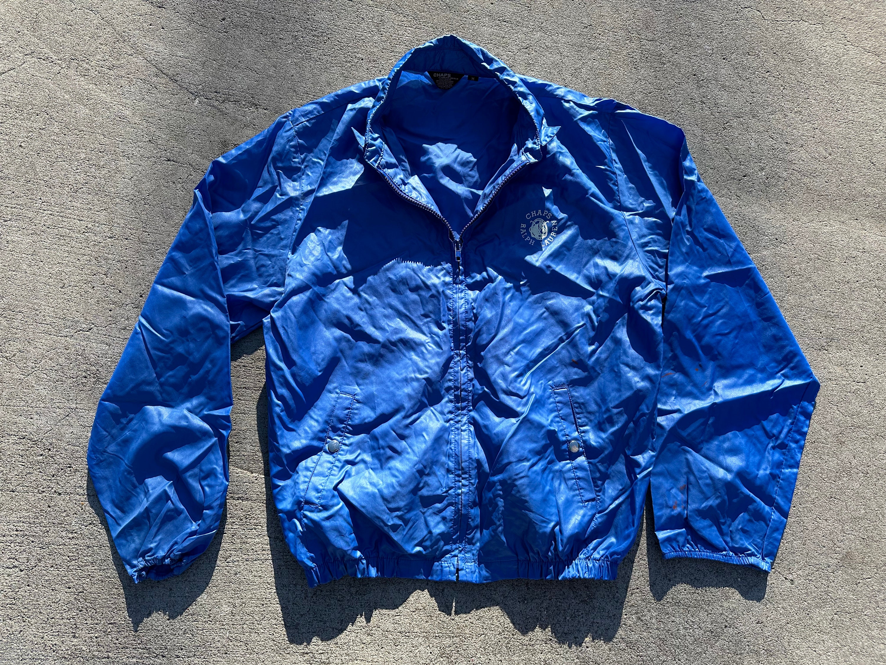 Vtg 80s Chaps by Ralph Lauren Lightweight Zip up Windbreaker