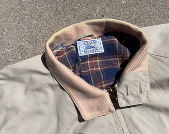 Vtg 80s IZOD Lacoste Plaid Lining Harrington Zip up Jacket - Etsy