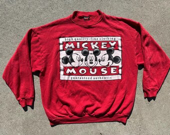 Sudadera ligera con cuello redondo y estampado gráfico de Mickey Mouse de Disney de Wald de los años 90