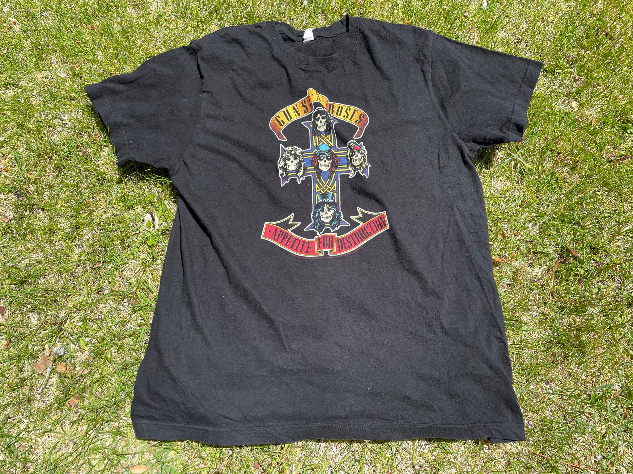 Vtg 2005 Guns N Roses Appetite for Destruction Retro Printed T