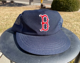 Vtg 80s MLB Boston Red Sox Snapback Trucker Hat