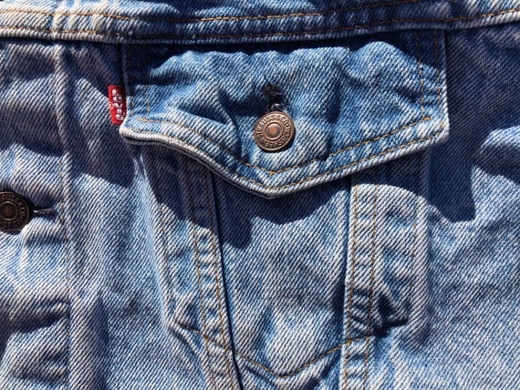 Vintage 90s Levi Strauss Faded Denim Jacket - image 3