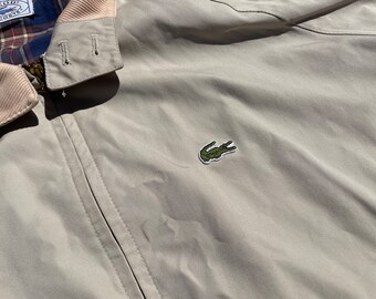 Vtg 80s IZOD Lacoste Plaid Lining Harrington Zip up Jacket - Etsy