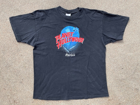 コリアグランドセール Hollywood Planet 90s Vtg Honolulu T Printed Stitch Single ミュージシャン