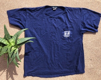 Vtg 80s Polo Ralph Lauren Single Stitch Pocket T-Shirt