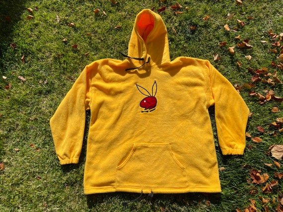 Vtg 90s Playboy Magazine Fleece Pullover Hoodie w… - image 8