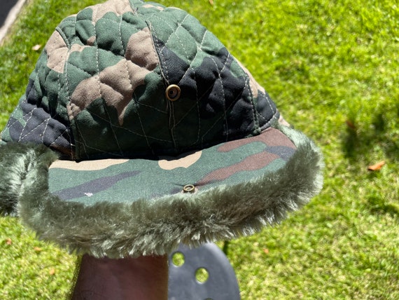 Vtg 90s Thinsulate Camouflage Trapper Hat / Youth… - image 2