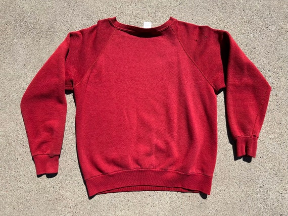 Vtg 1980s Lee Active Blank Red Crewneck Sweatshirt - image 4