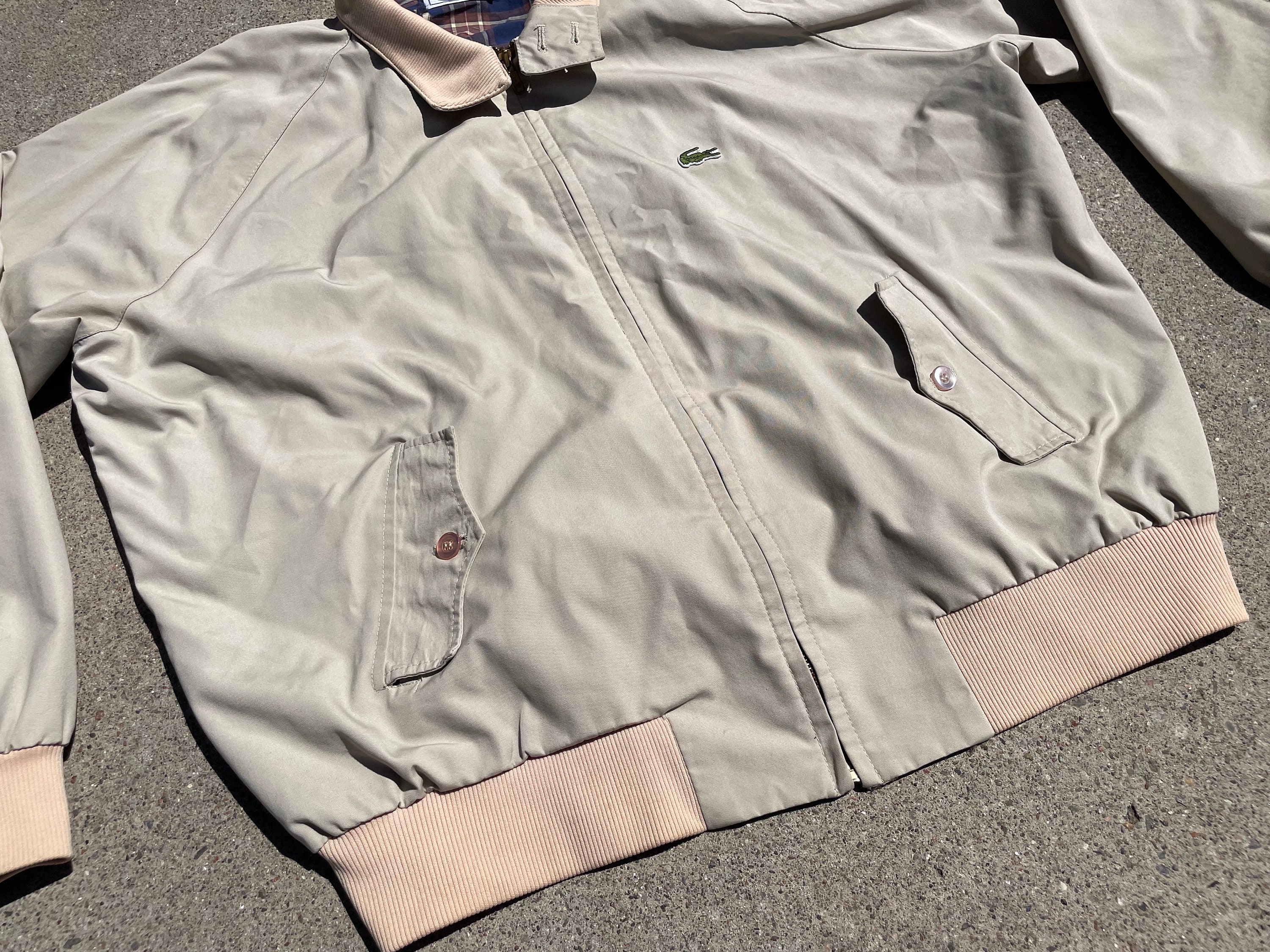 ジャケット・アウター Izod Lacoste Checked Harrington Jacket Men's Checked Water-Repellent Harrington Jacket - Jackets