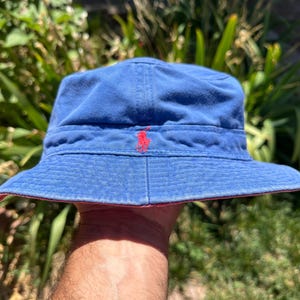 Vtg 90s Polo by Ralph Lauren Made in USA Fitted Bucket Hat